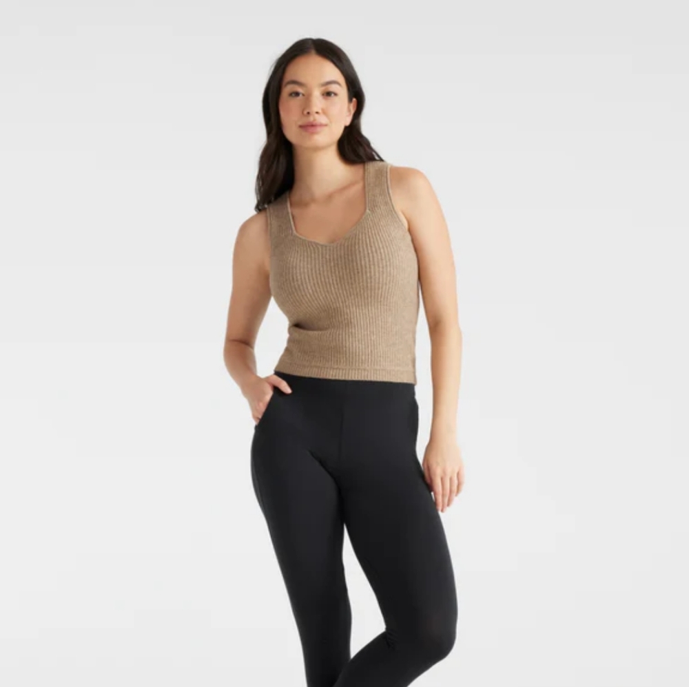 Small Rib-Knit Tank (Oatmeal)
